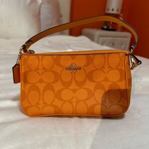 Coach Orange Purse in signature canvas
